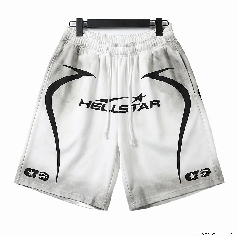 Hellstar Trendy Style White Shorts