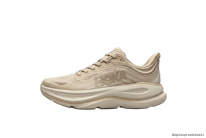 HOKA trendy brand beige sports shoes