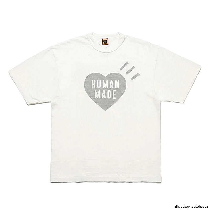 Human Made Statement Heart logo T-shirt Black Green Human for Easy Pairing