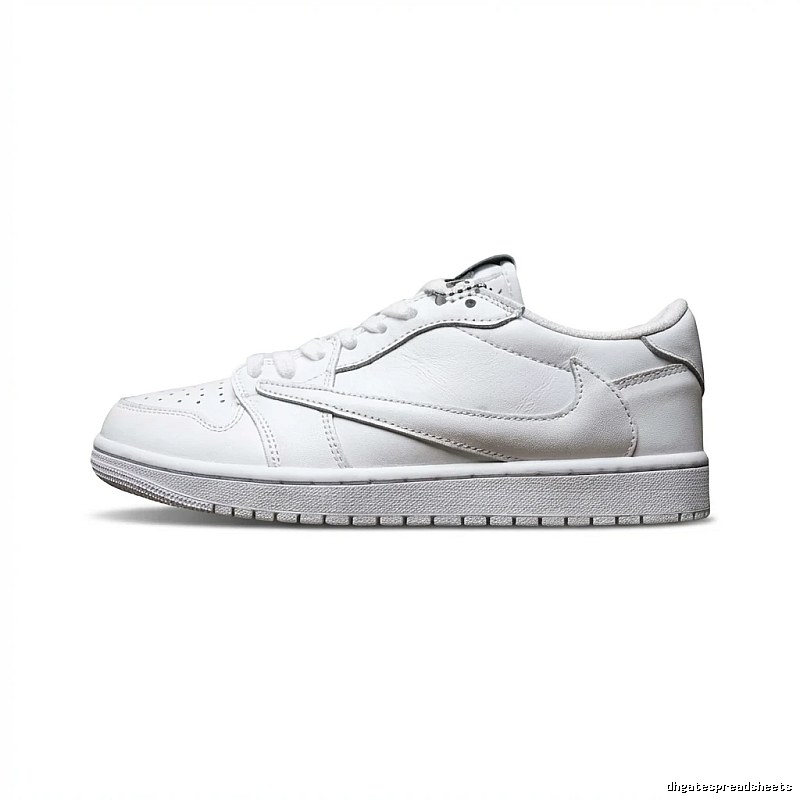 Jordan AJ1 simple white canvas shoes