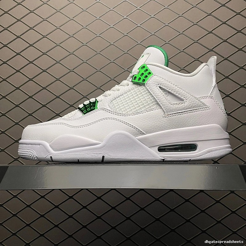 Jordan Basketball High-Tops in White and Green, Finished with Perforated Toe