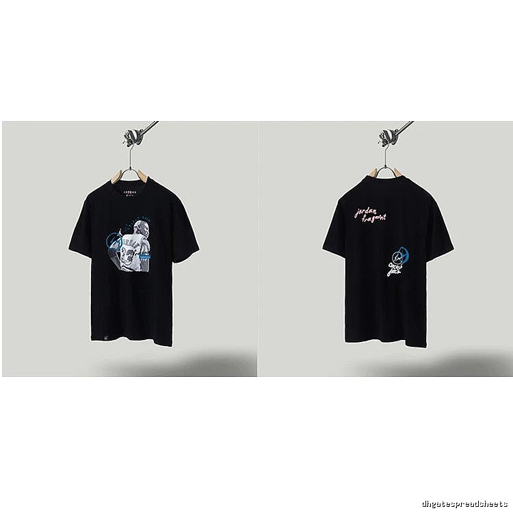 Jordan x TS Co-branded Street Style Black T-shirt