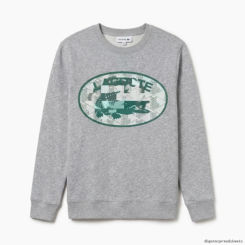 Lacoste retro-style grey sweatshirt