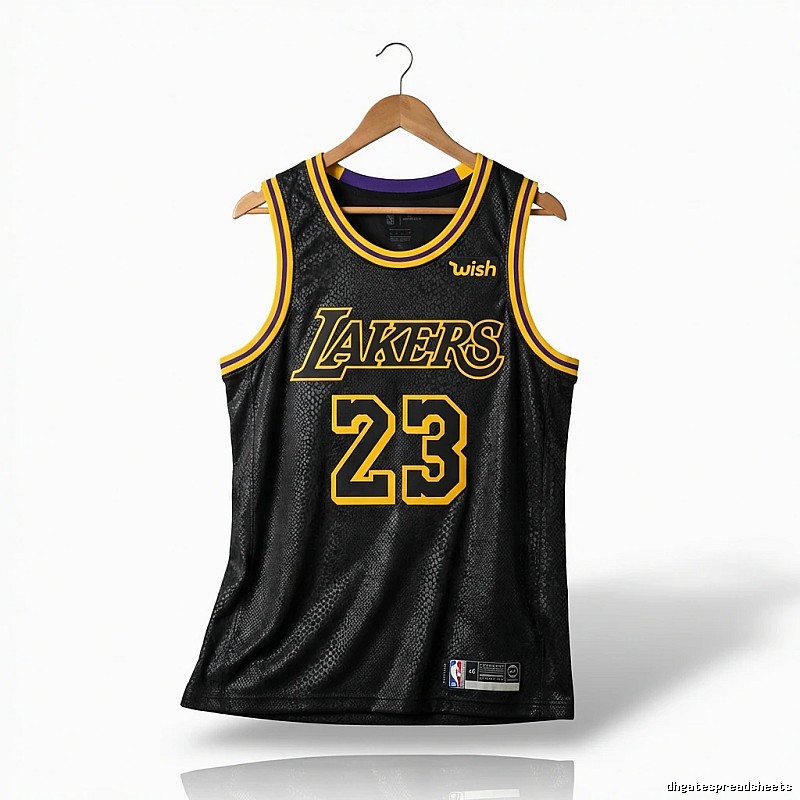 LBJ Lakers retro black jersey