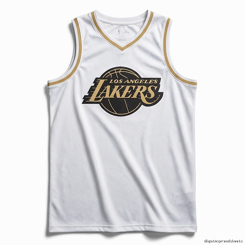 LBJ Lakers white basketball uniform