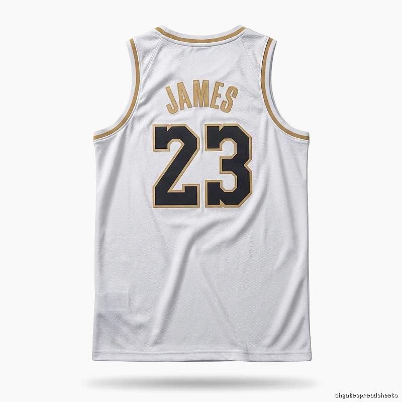 LBJ No. 23 basketball wind white jersey