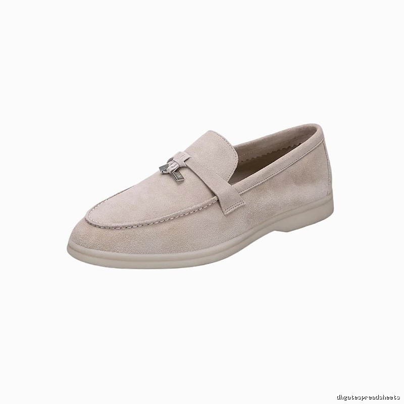 Loro Piana light gray casual shoes