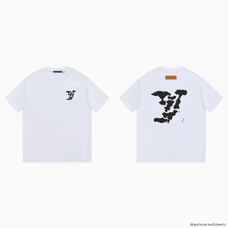 Louis Vuitton Big V Print Trendy Style White T-shirt