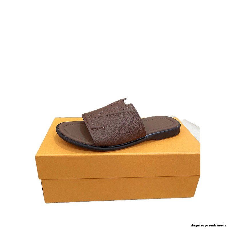 Louis Vuitton Classic Casual Style Brown Slide Sandals