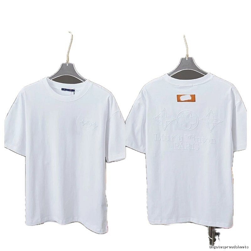 Louis Vuitton Embossed Trendy Style White T-Shirt