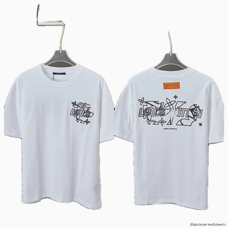 Louis Vuitton Graffiti Trend Style White Short-sleeve T-shirt
