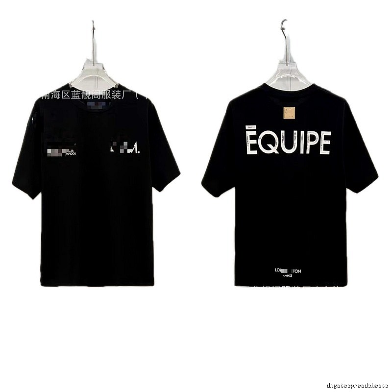 Louis Vuitton Letter Print Cool Trendy Style Black T-Shirt