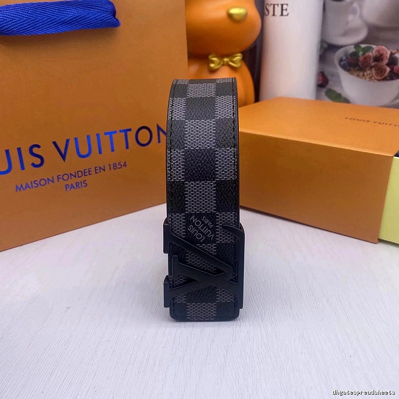 Louis Vuitton Photo-Ready Hardware Detail Monogram Belt Commuter Look
