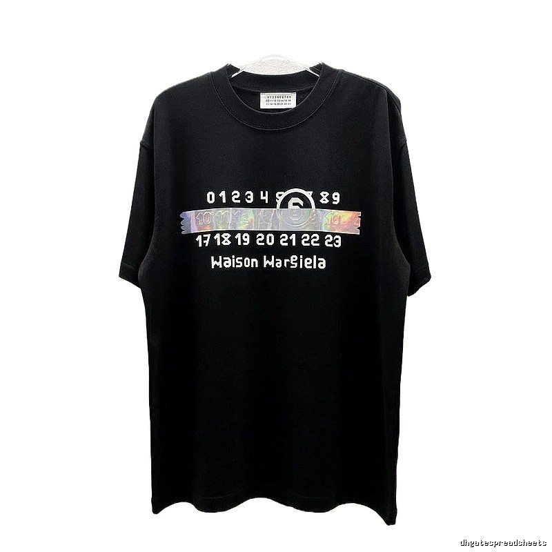 Maison Margiela Digital Trendy Black T-Shirt