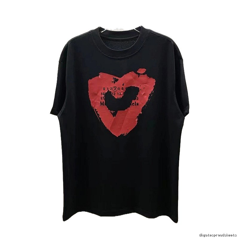 Maison Margiela Heart Print Cool Black T-Shirt