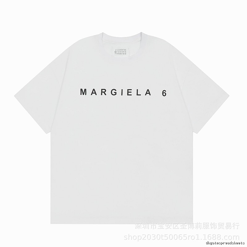 Maison Margiela MM6 Minimalist Style White Short Sleeve T-shirt