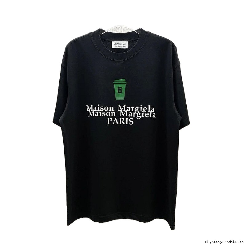 Maison Margiela No.6 Printed Street Style Black T-Shirt