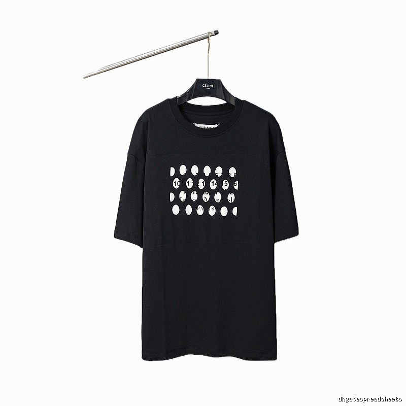 Maison Margiela Numeric Trendy Cool Style Black Short Sleeve T-Shirt
