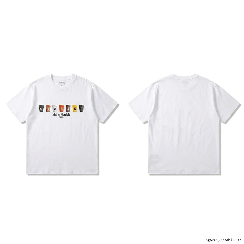 Maison Margiela short-sleeved white T-shirt with digital printing