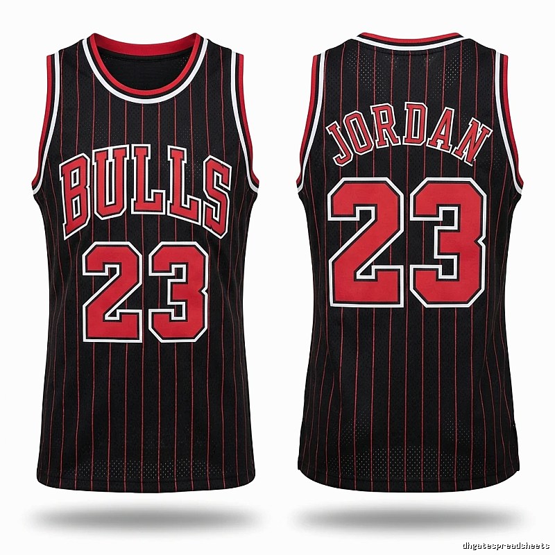 Michael Jordan No. 23 black and red jersey