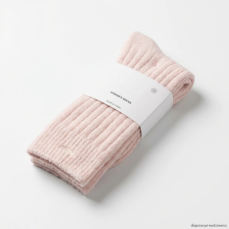 Miu Miu simple style light pink women's socks
