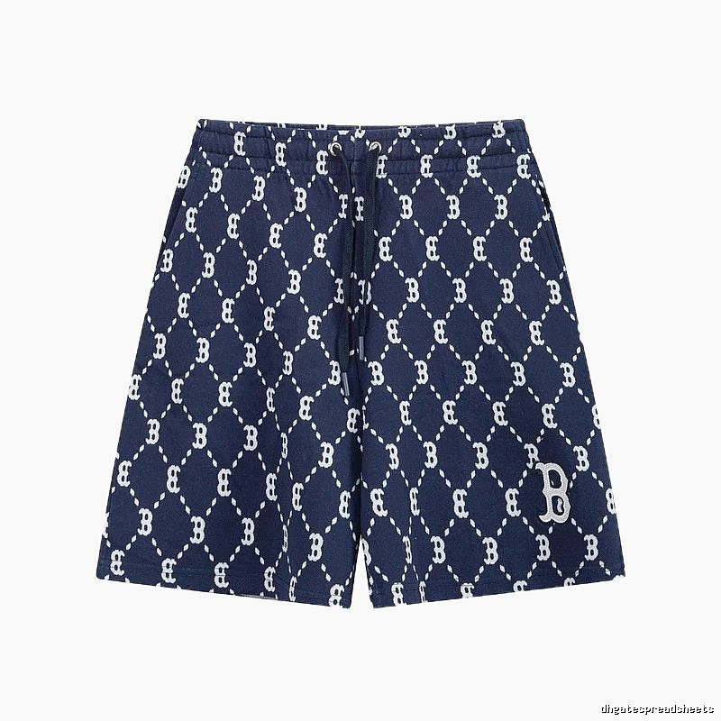 MLB full-print style navy blue shorts