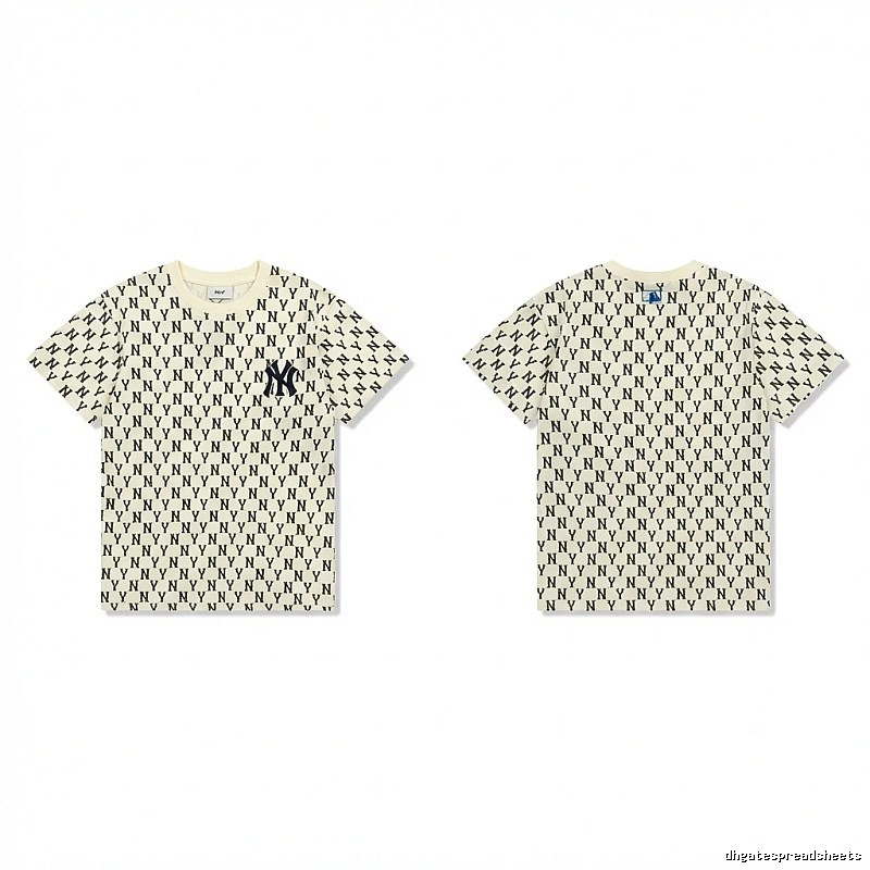MLB full-print trendy style white T-shirt