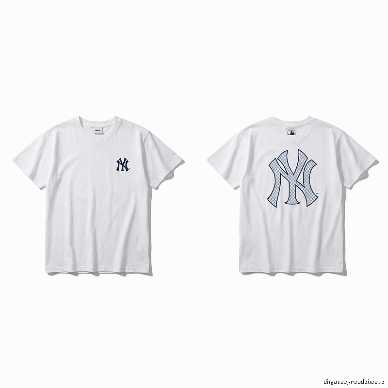 MLB NY Series Simple Style White T-shirt