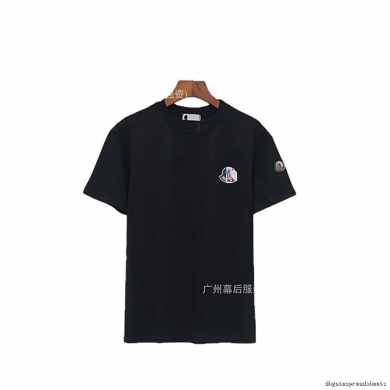 Moncler Badged Casual-Style Black T-Shirt