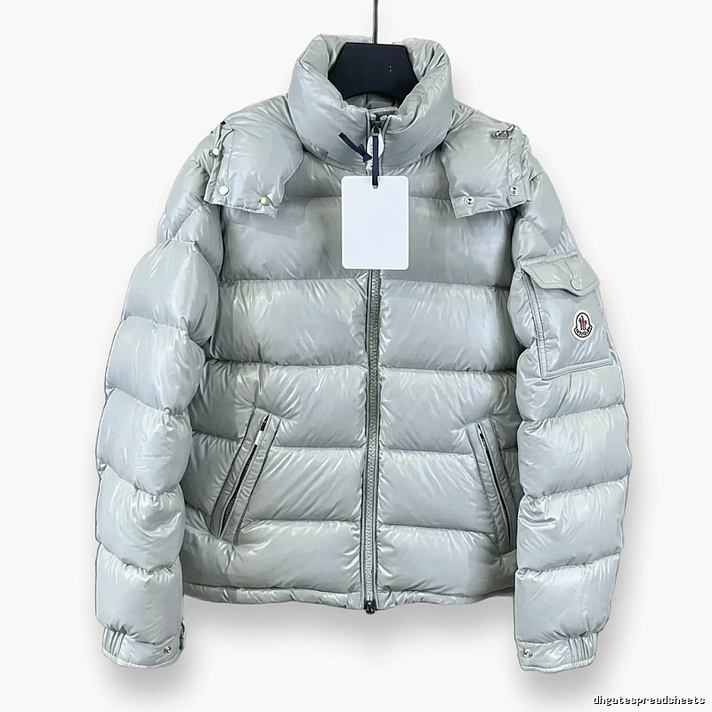 Moncler classic silver down jacket