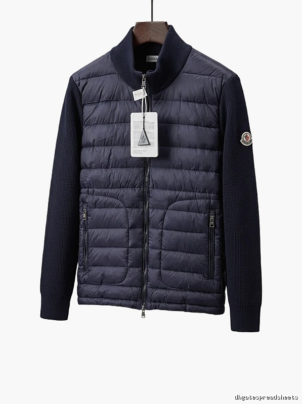 Moncler knitted spliced down jacket