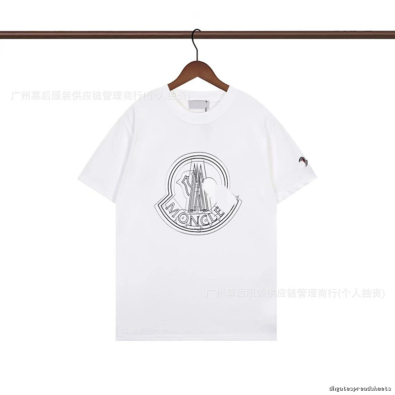Moncler Large Logo Trendy Style White Short-sleeve T-shirt