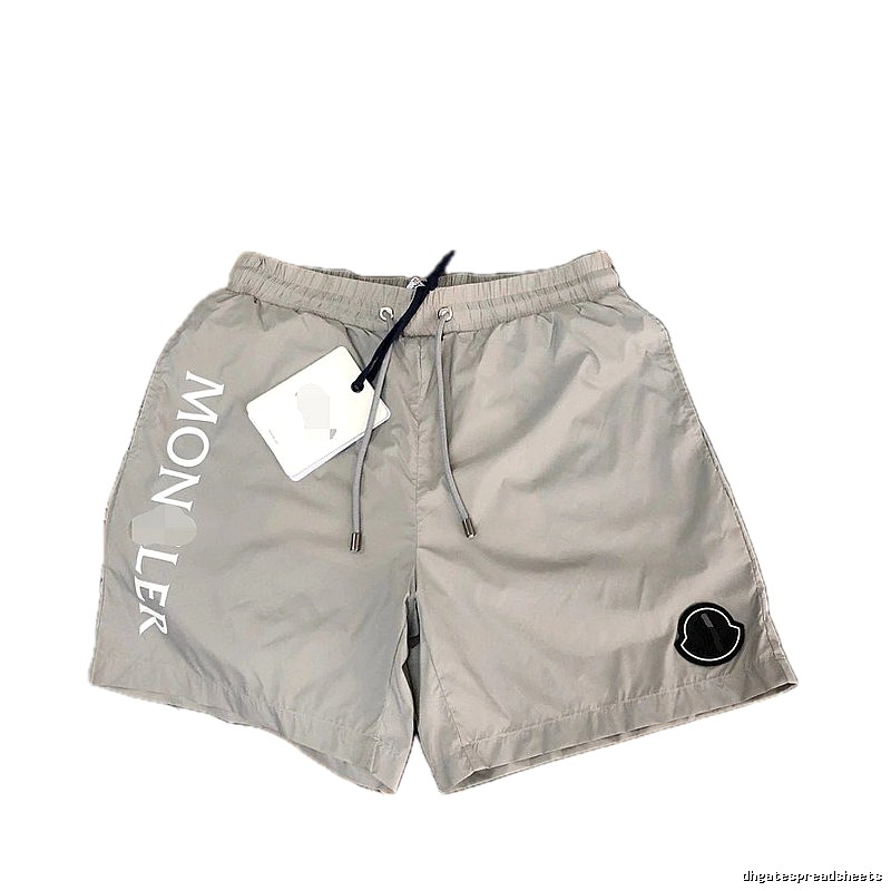 Moncler Letter Print Light Gray Casual Shorts