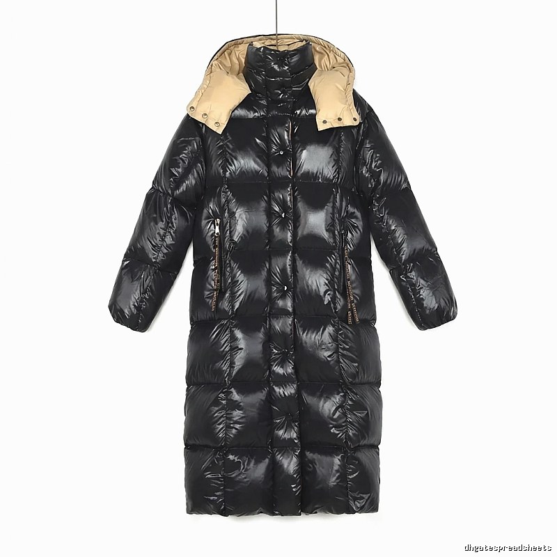 Moncler long black down jacket