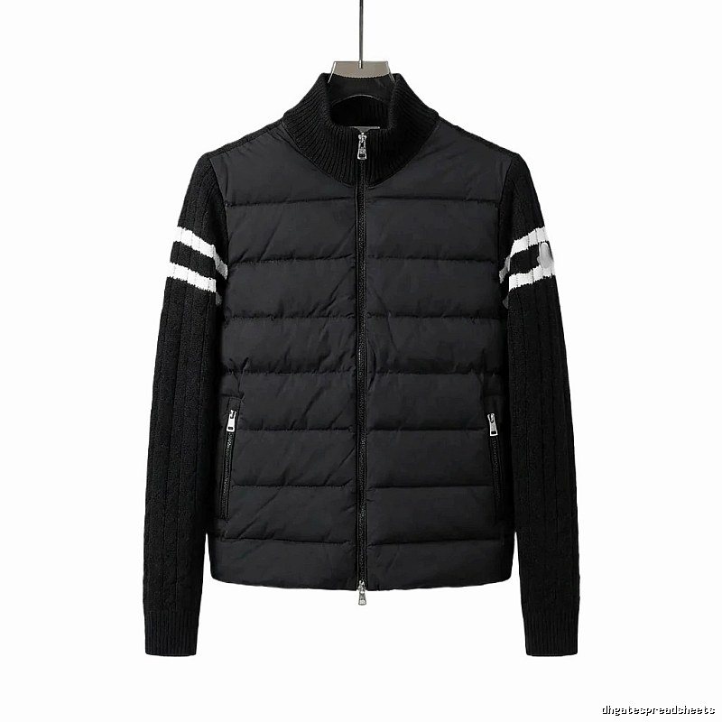 Moncler patchwork stylish black coat