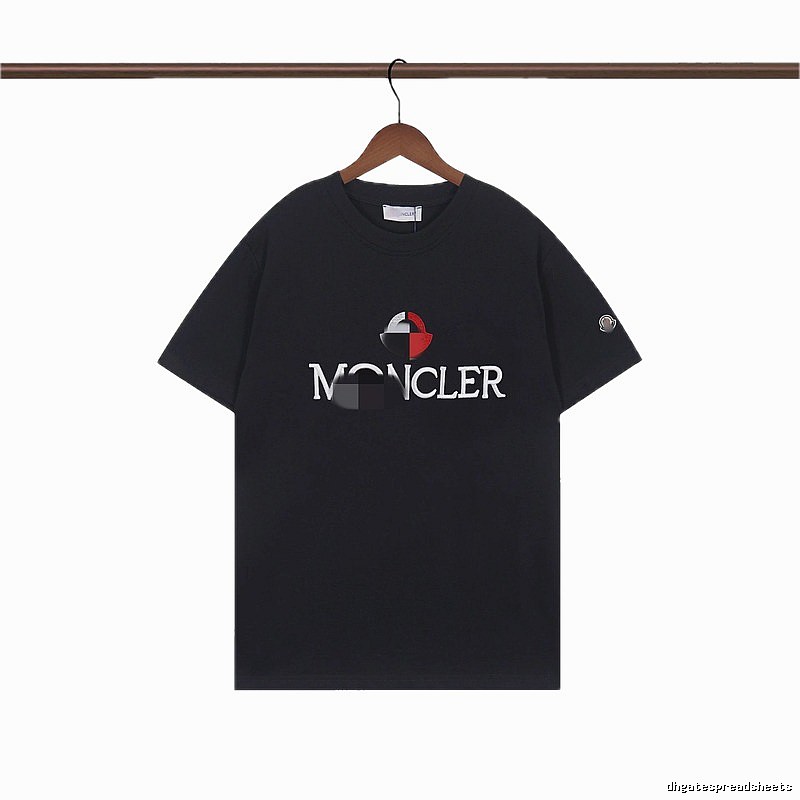 Moncler Printed Casual Black Short-sleeve T-shirt
