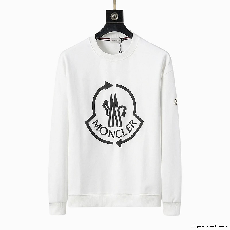 Moncler Round - neck Trendy and Cool White Sweatshirt