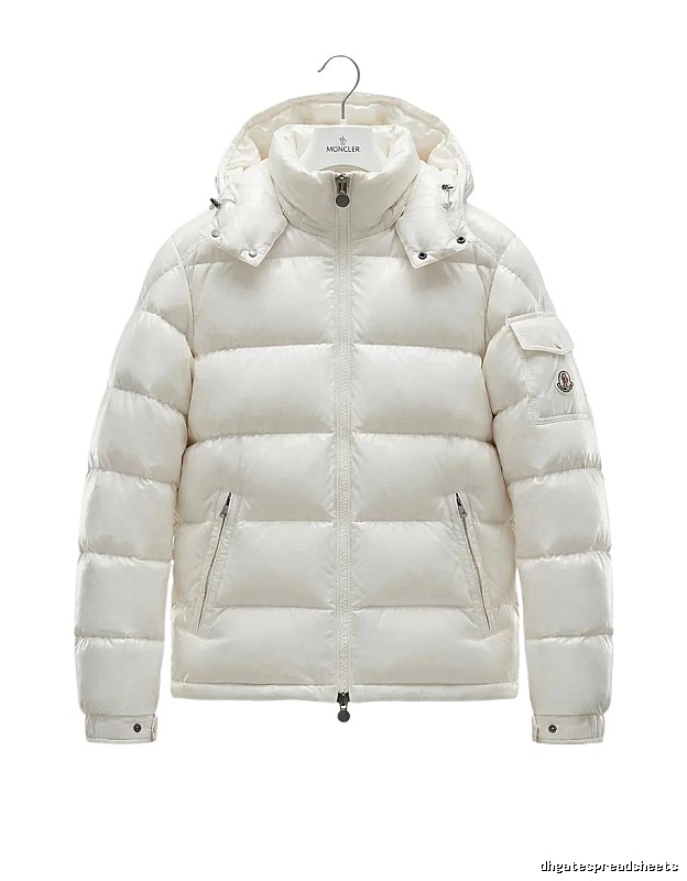 Moncler shiny and fashionable white down jacket