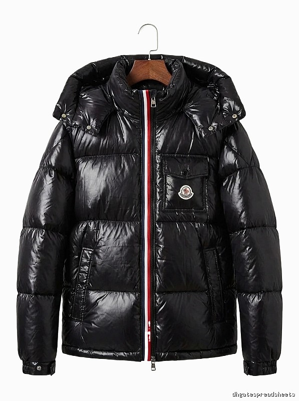 Moncler Shiny and Stylish Black Down Jacket