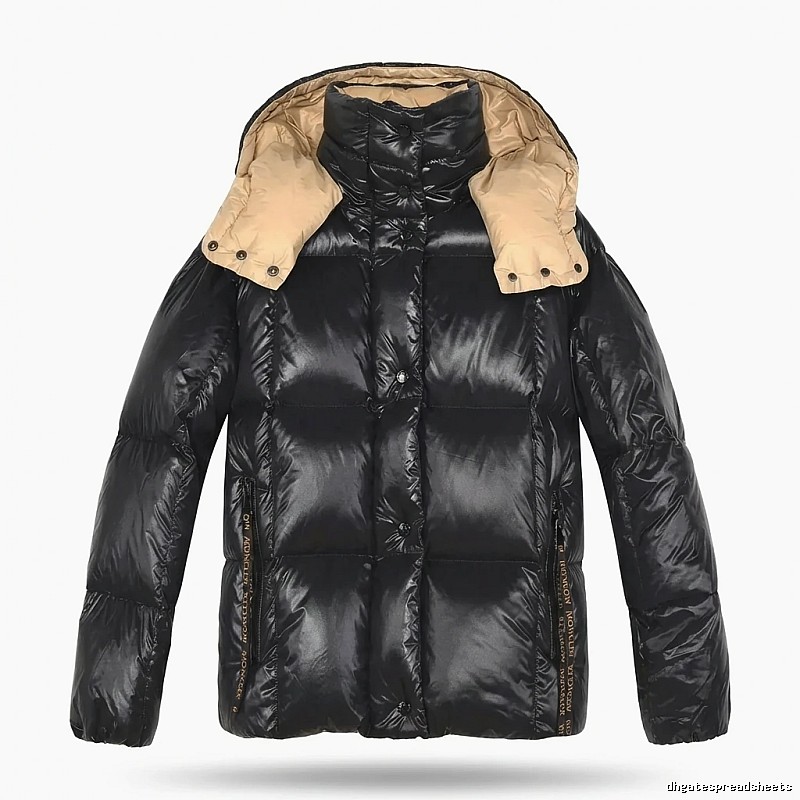 Moncler shiny and stylish black down jacket