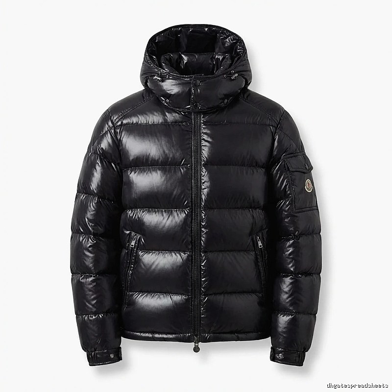 Moncler shiny black down jacket