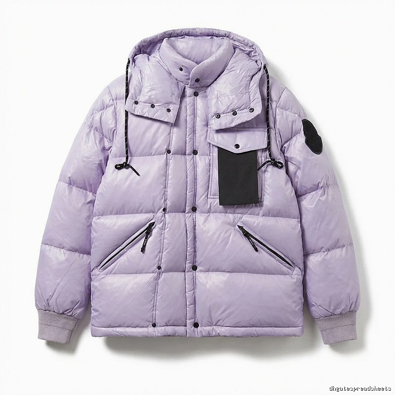 Moncler's trendy and cool series light purple down jacket