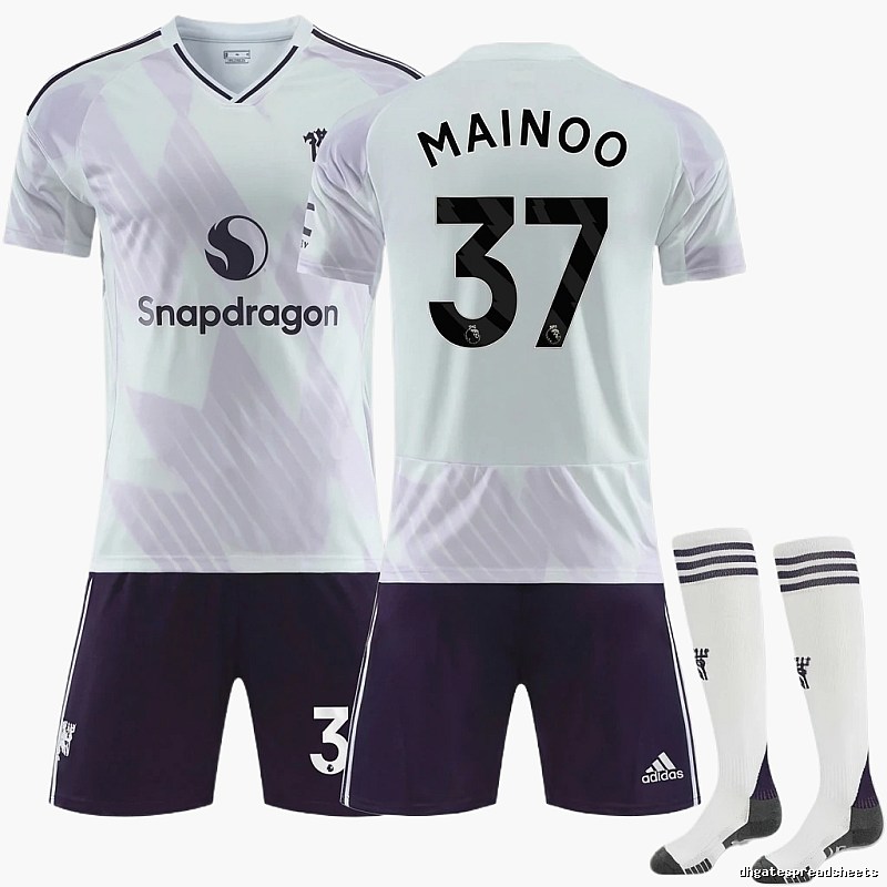 MUFC Sports Style White and Purple Jersey