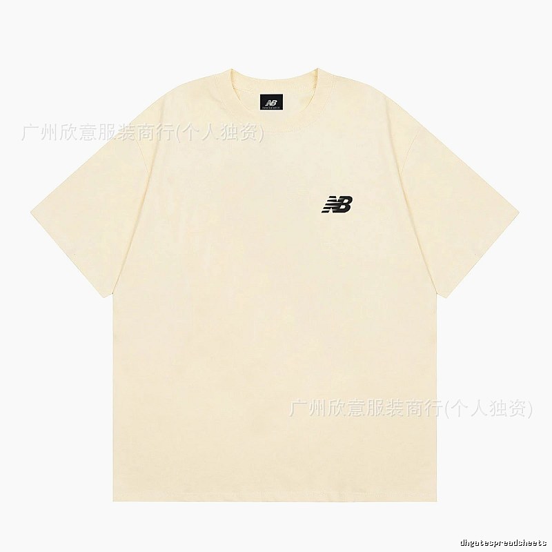 New Balance Casual Minimalist Beige Short-sleeve T-shirt