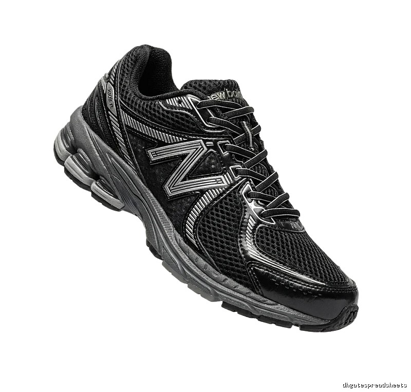 New Balance retro-style black and grey sports shoes