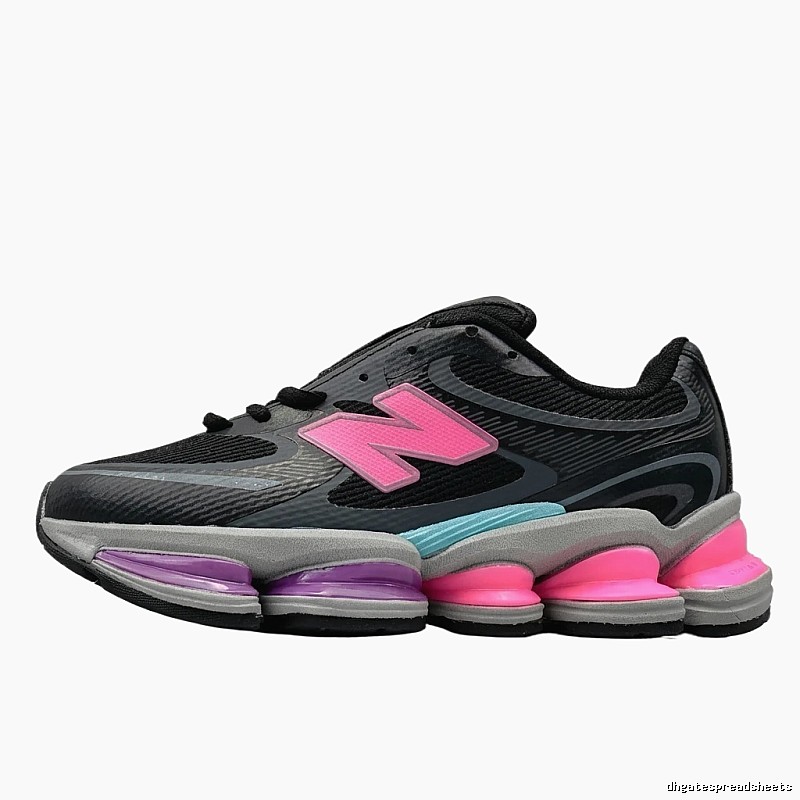 New Balance trendy black, grey and pink sports shoes