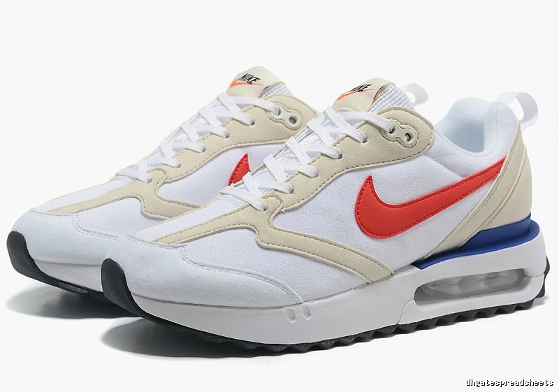 Nike Air retro-style white shoes