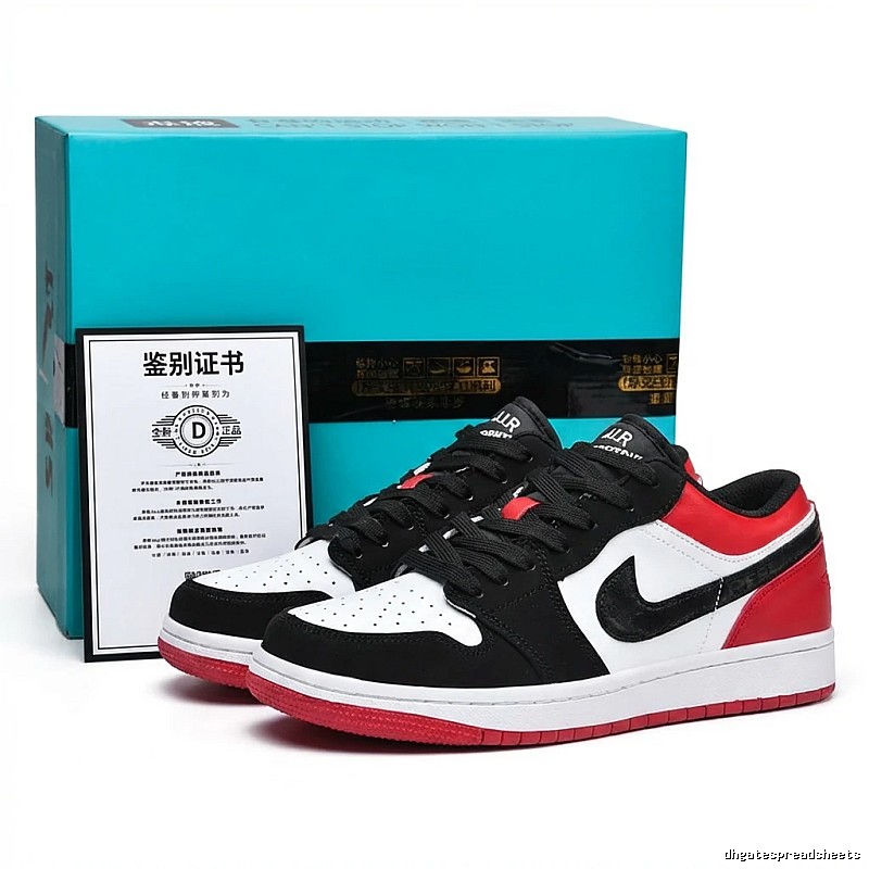 Nike AJ1 Trendy Style Black, Red and White