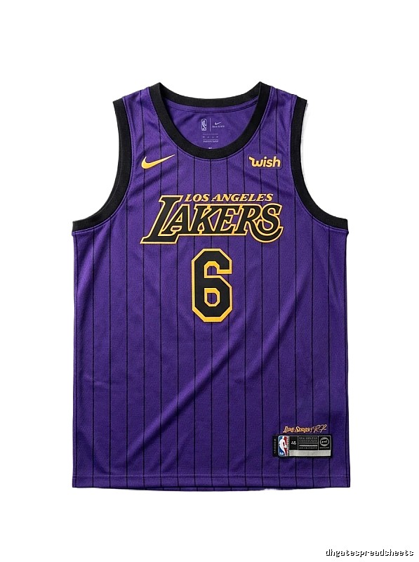 Nike LBJ Lakers purple jersey