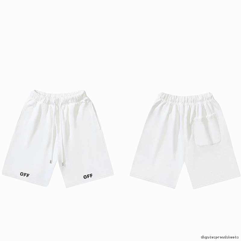 Off-White 017 simple white shorts